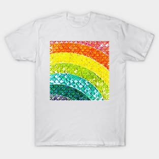 Rainbow Droplet Pattern T-Shirt